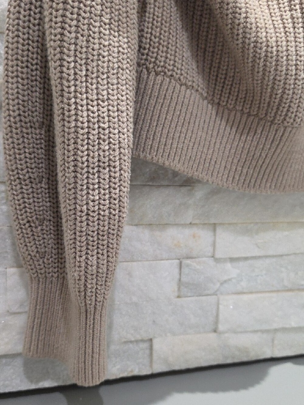 H&M Taupe Ribbed Button-Front Cardigan - Picture 4 of 6